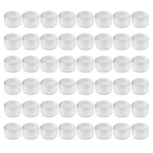 100pcs Clear Glitter Cosmetic Sample Containers Empty Jars for Lip Balm Creams and Makeup Design for Travel and Use Stylish and Storage