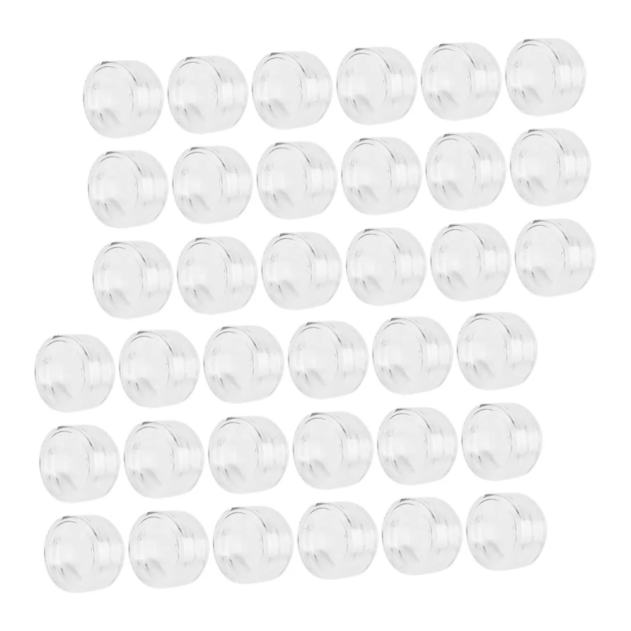 100pcs Clear Glitter Storage Jars Lids Empty Containers for Cosmetics Lip Balm Creams and Projects Travel-friendly and Easy to Identify Contents
