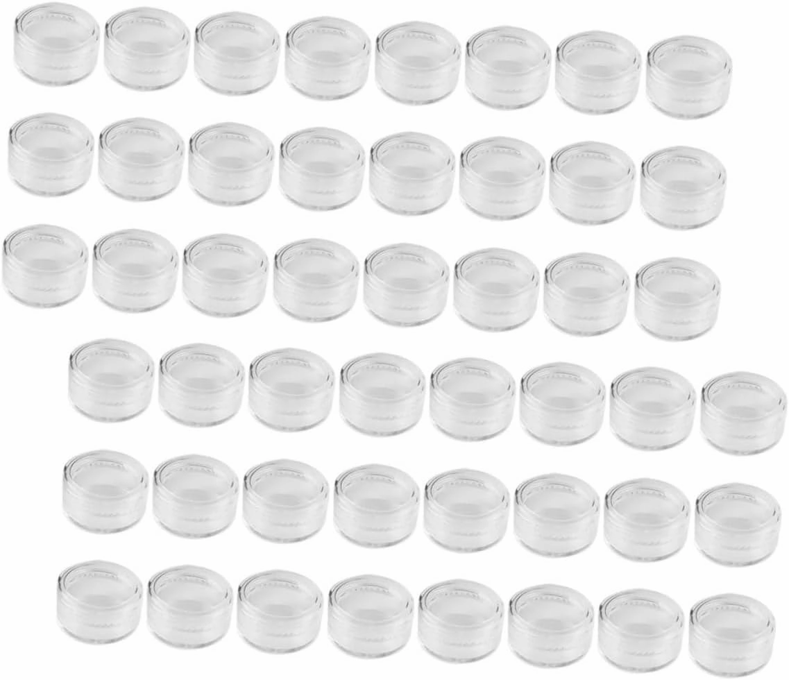 100pcs Clear Glitter Storage Jars Empty Cosmetic Containers Lids for Lip Gloss Body Scrub and Nail Art Travel-friendly Design for and Organization