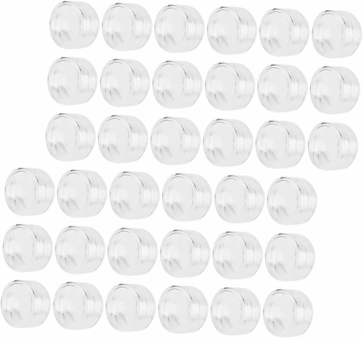 100Pcs Clear Glitter Storage Jars Lip Gloss Scrub Containers Durable Stylish Travel Friendly Empty Jars for Makeup Craft Supplies Easy Identification