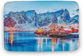 17x30 Inch A World of Ice and Snow Welcome Mats for Front Door Outdoor Entry Welcome Doormat Non Slip Coral Velvet Mat for Home Indoor Farmhouse Funny Kitchen Mats Patio Full Brown