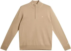 2024 J.Lindeberg Kian Zipped Golf Pullover Safari Beige X-Large