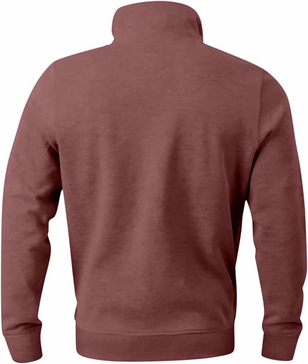 2024 Men's Quarter-Zip Pullover Long Sleeved Fashion Slim Fit Top High Collar Sweatshirt Lightweight Workout Shirt