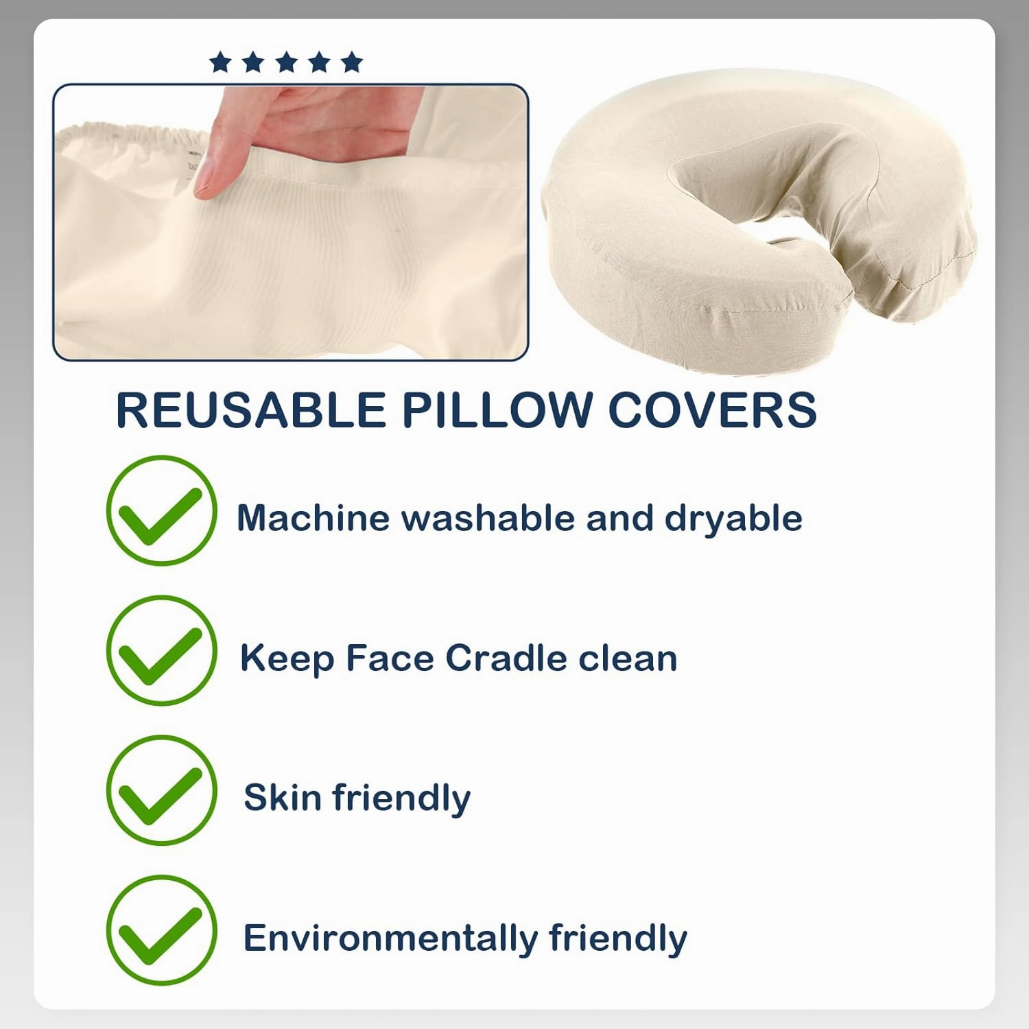 24 Pcs Face Cradle Covers for Massage Table Microfiber Reusable Soft Thicker Massage Table Head Rest Covers Bulk Oil Proof Headrest Cradle Sheets for Spa Beauty Salons (Beige)
