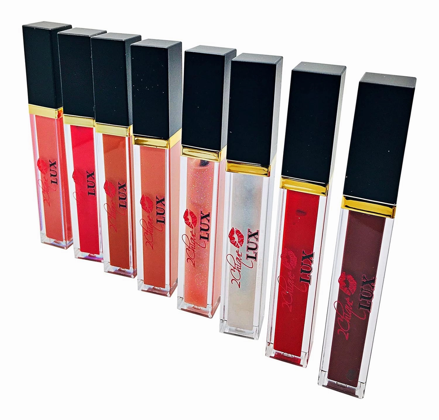 2Chique Lux Vegan Moisturizing Lip Gloss Cruelty Free High Shimmer Lip Gloss (#16 Beige)