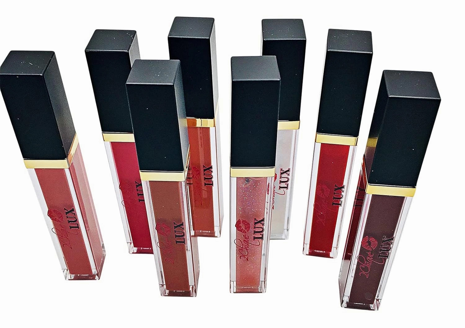 2Chique Lux Vegan Moisturizing Lip Gloss Cruelty Free High Shimmer Lip Gloss (#16 Beige)