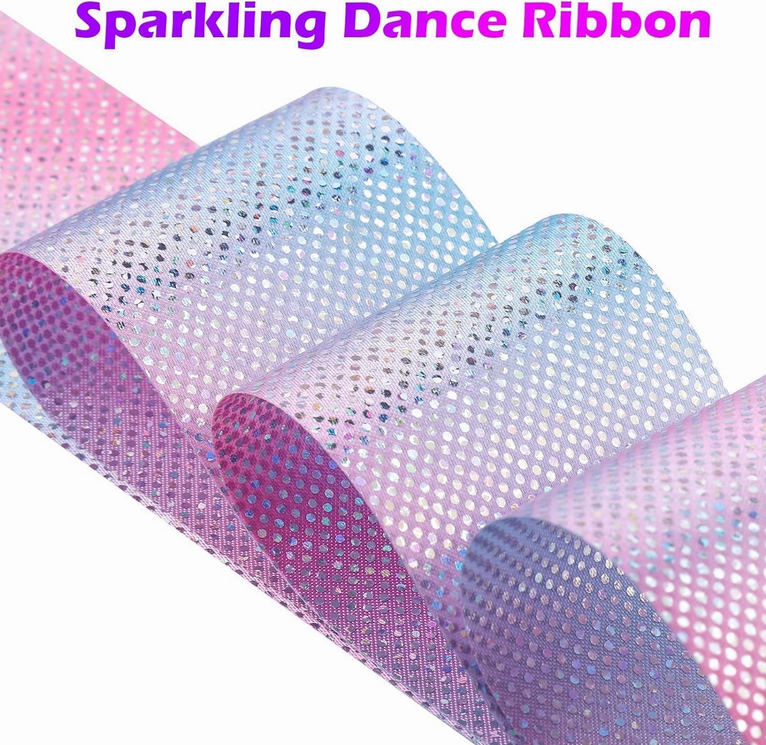 30PCS Sparkling Dance Ribbon for Kids Girls Princess Mermaid Ballet Ballerina Gymnastics Birthday Party Favors Decorations, Kids Twirling Streamer Ribbon Dancer Wands for Outdoor Toys