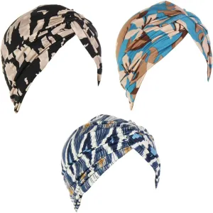 3Pack Chemo Turban Headwear Soft Cancer Cap for Women with Hair Loss