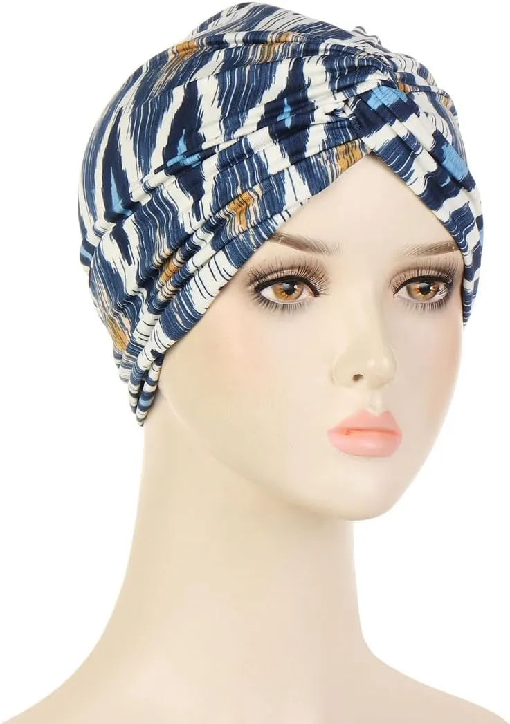 3Pack Chemo Turban Headwear Soft Cancer Cap for Women with Hair Loss