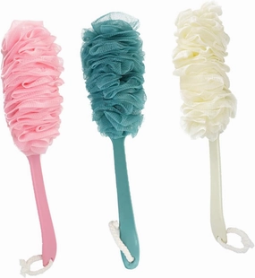 3Pcs Long Handle Shower Brush Exfoliating Bath Brush for Deep Cleansing Body Massage Scrubber with Soft Bristles for Relaxation