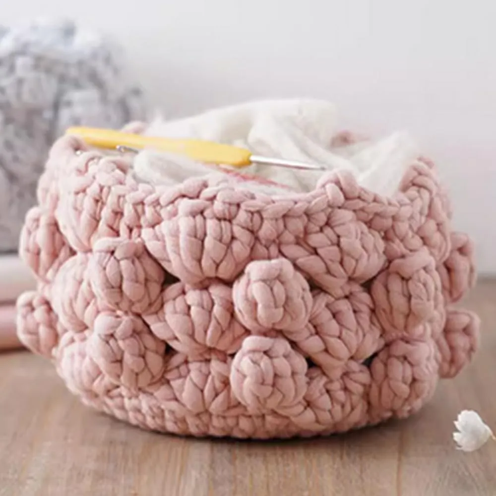 4 Pack 200g Soft Cotton Nylon Blend Yarn for Beginners Easy-to-See Stitches DIY Bag Basket Crochet Material (Beige)