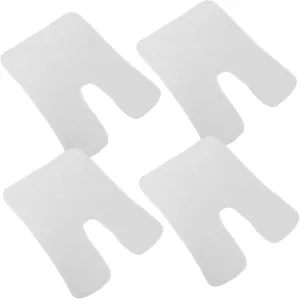 4Pcs Facial Towels with Split Design Soft Fleece Cloths for Masks and Cleansing for and Massage Durable White Towels for Beauty Care