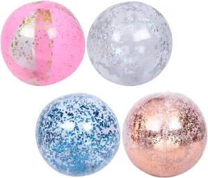 4pcs Inflatable Sequins Pool Toys for Birthday Celebrations and Outdoor Fun