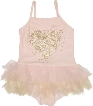586 Pink Shimmering Beauty Melting Heart Swimsuit