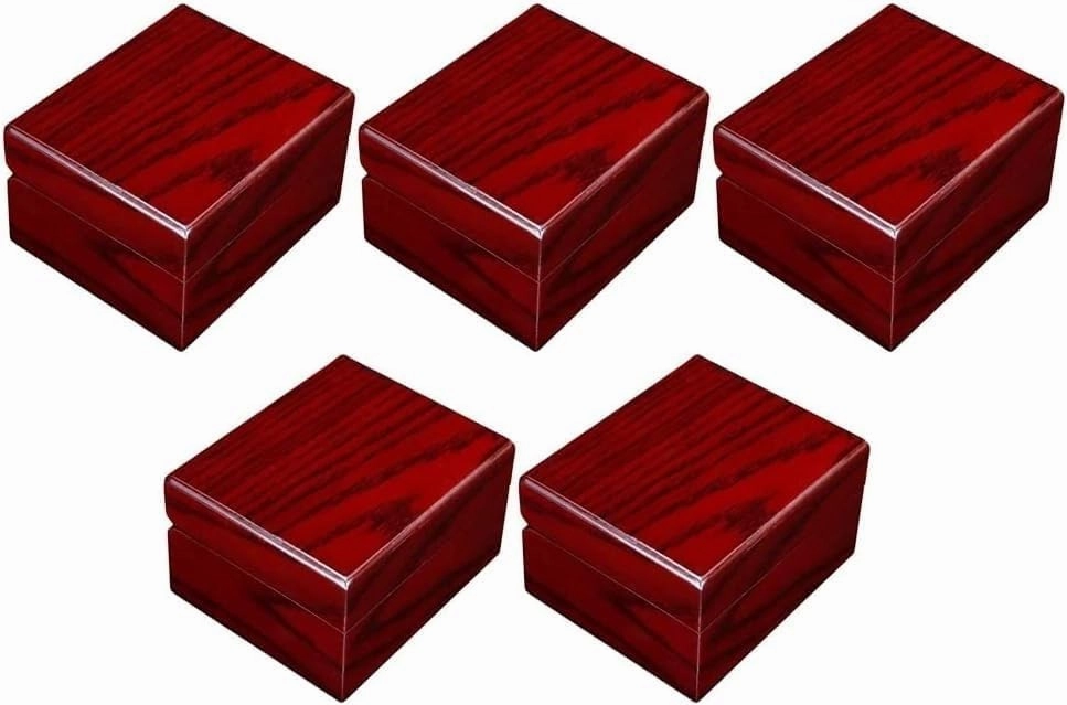 5x Wood Single Watch Box Bangle Bracelet Storage Case Retail Display