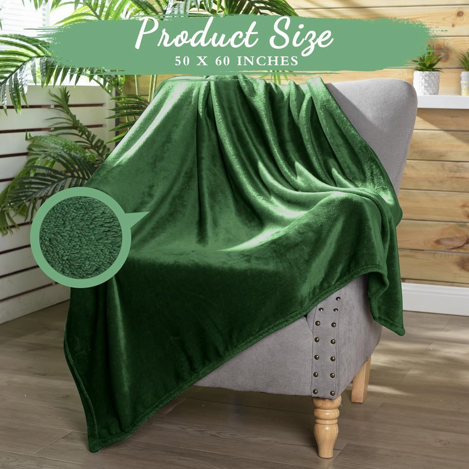 6 Pcs Flannel Fleece Throw Blanket Bulk 50 x 60 Inch Soft Fleece Blanket Warm Throw Blanket Coral Blankets for Couch Sofa Home Wedding Gifts Season (Dark Green,)