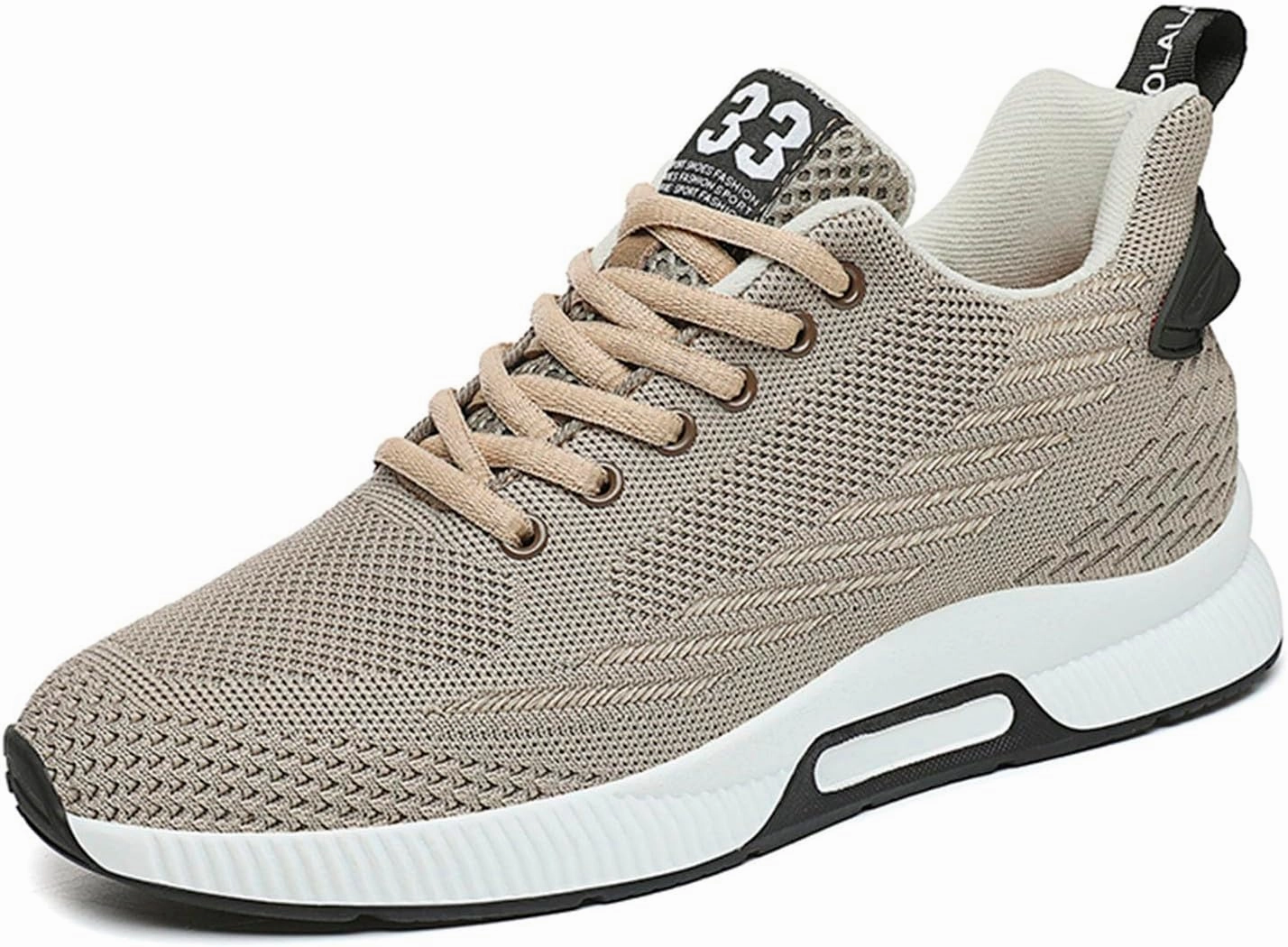 6cm Men's Elevator Shoes Men's Casual Mesh Trainers Lightweight Breathable Lace Up Sports Shoes with Hidden Lift Heel for Men Big Sneaker Slippers Men