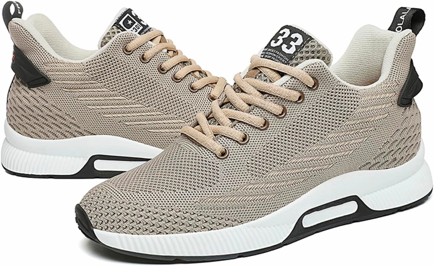 6cm Men's Elevator Shoes Men's Casual Mesh Trainers Lightweight Breathable Lace Up Sports Shoes with Hidden Lift Heel for Men Big Sneaker Slippers Men