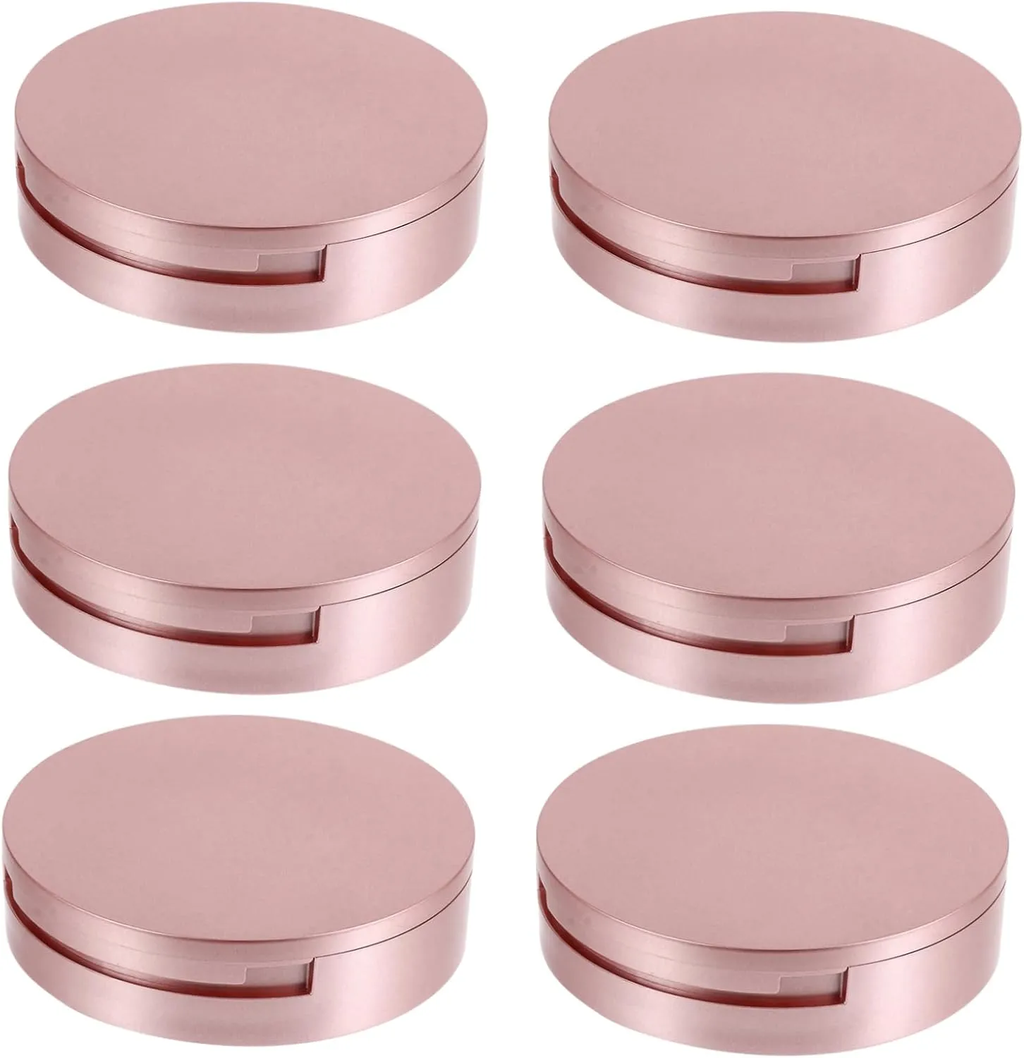 6pcs Round False Eyelash Storage Case with Mirror Portable Eyelash Organizer for Travel Compact Design for Everyday Use