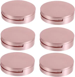 6pcs Round False Eyelash Storage Case with Mirror Portable Eyelash Organizer for Travel Compact Design for Everyday Use