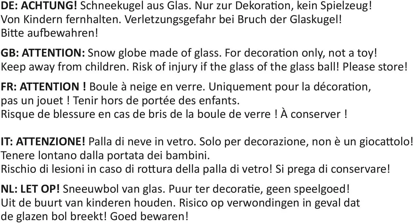 73794 Dream Globe with Glitter, Saying on The Base, Height 6.5 cm, Polyresin