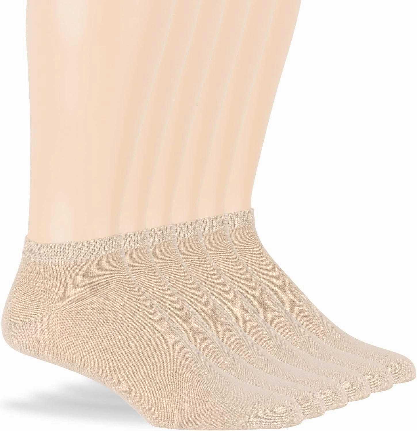 7BIGSTARS KINGDOM Men Viscose From Bamboo Ankle Sock - 6 Pack -M/L- Thin-Low Cut Seamless Black Grey White Brown Beige