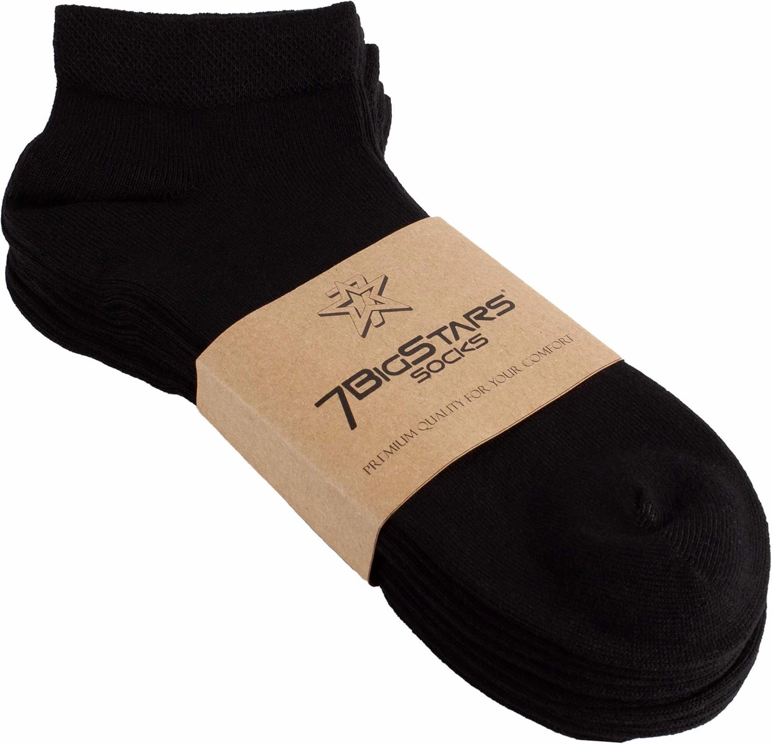 7BIGSTARS KINGDOM Men Viscose From Bamboo Ankle Sock - 6 Pack -M/L- Thin-Low Cut Seamless Black Grey White Brown Beige