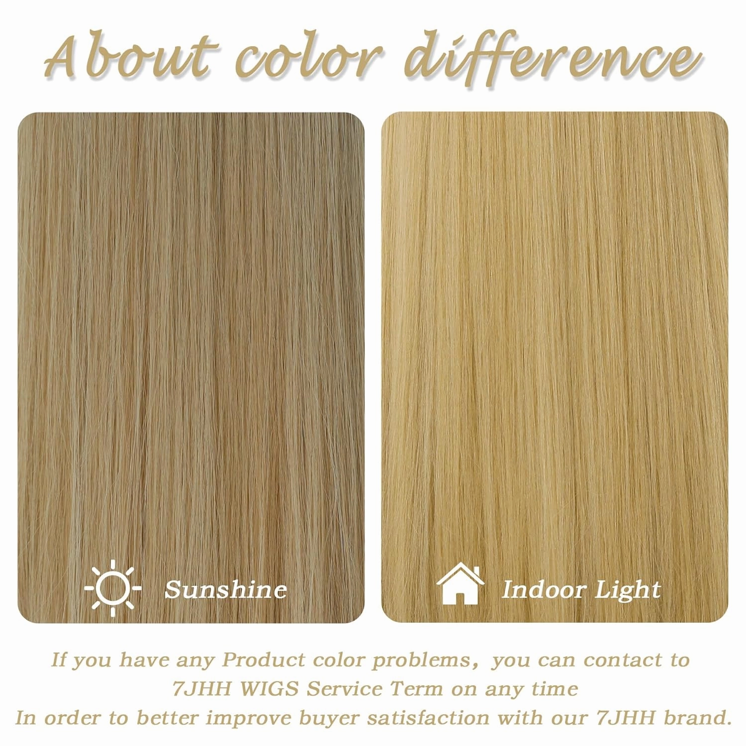 7JHH WIGS Blonde Wig With Bang For Women Long Straight Blonde Wig Synthetic Wig For Girl Emo Cosplay And Daily Use（23" Blonde