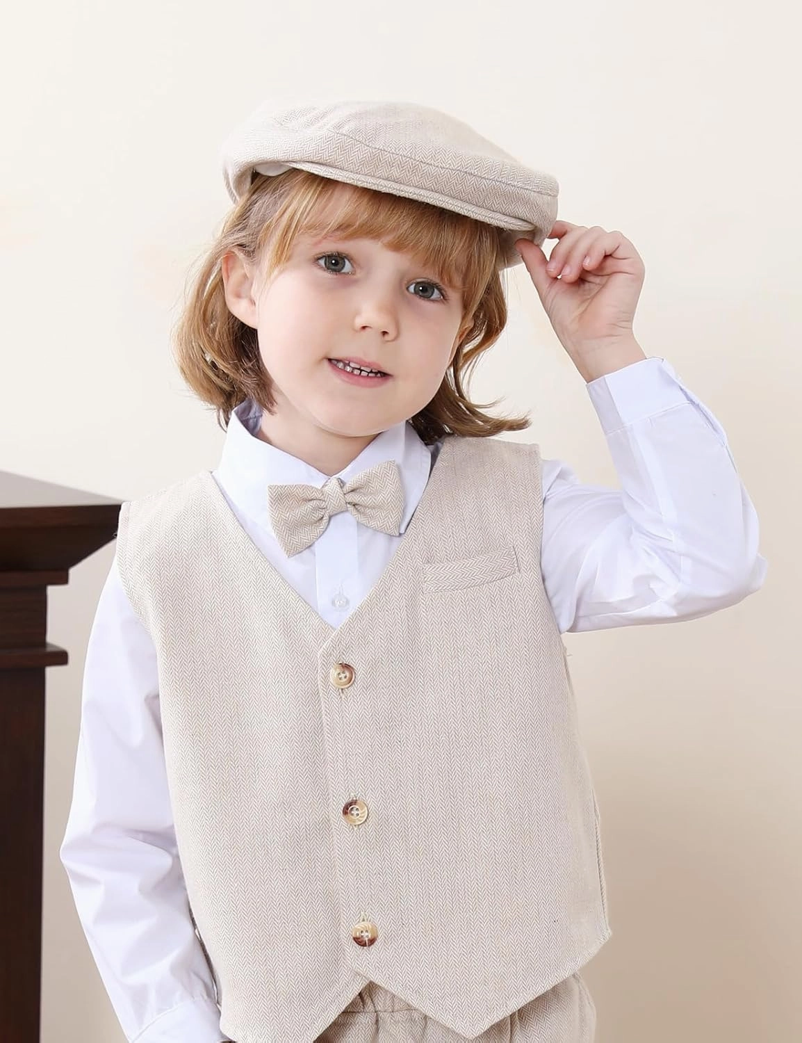 A&J DESIGN Baby Boys Tweed Vintage Drivers Cap Kids Beret Hat