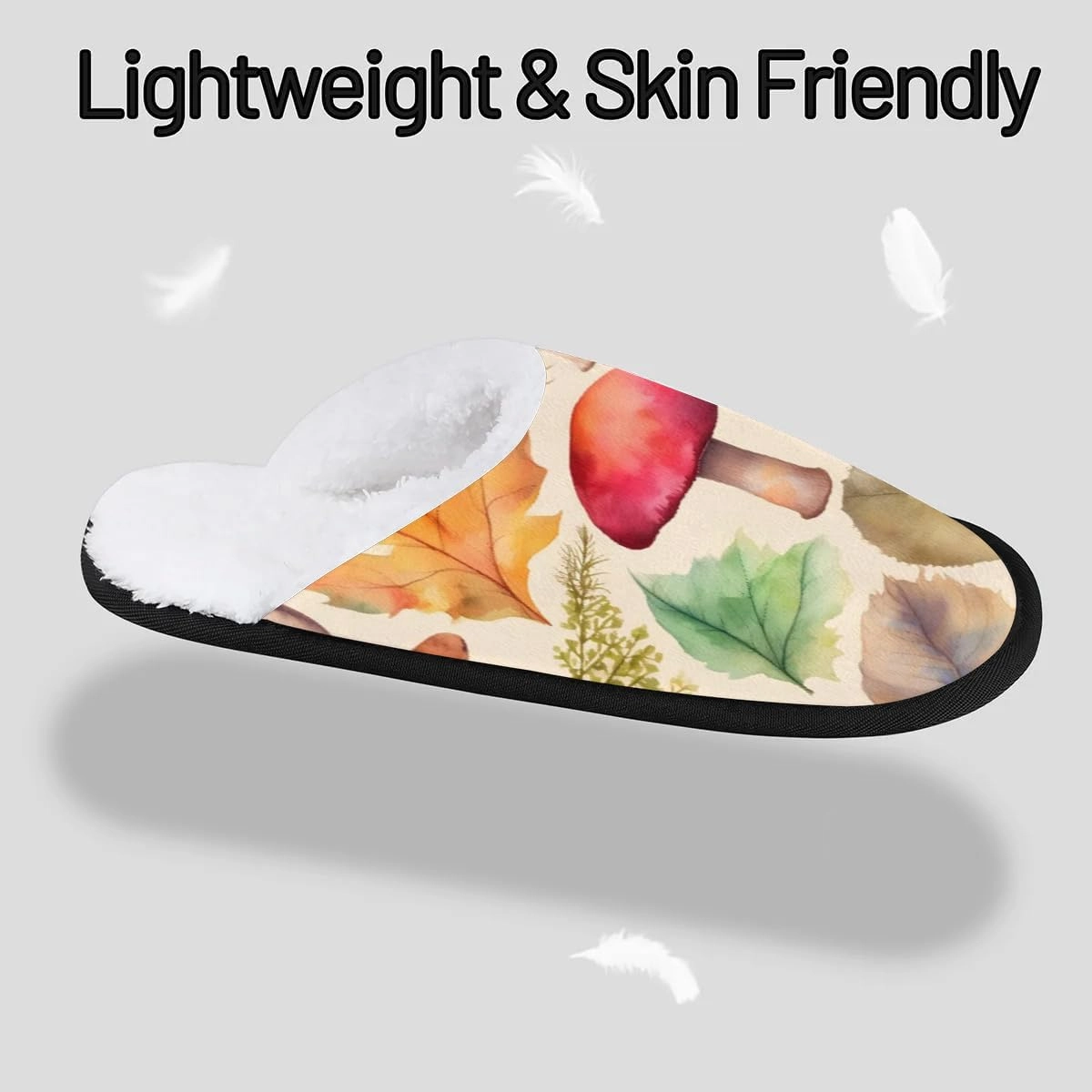 Abstract Leaf Slippers for Women Soft Non-Slip Indoor Slippers Home Slippers
