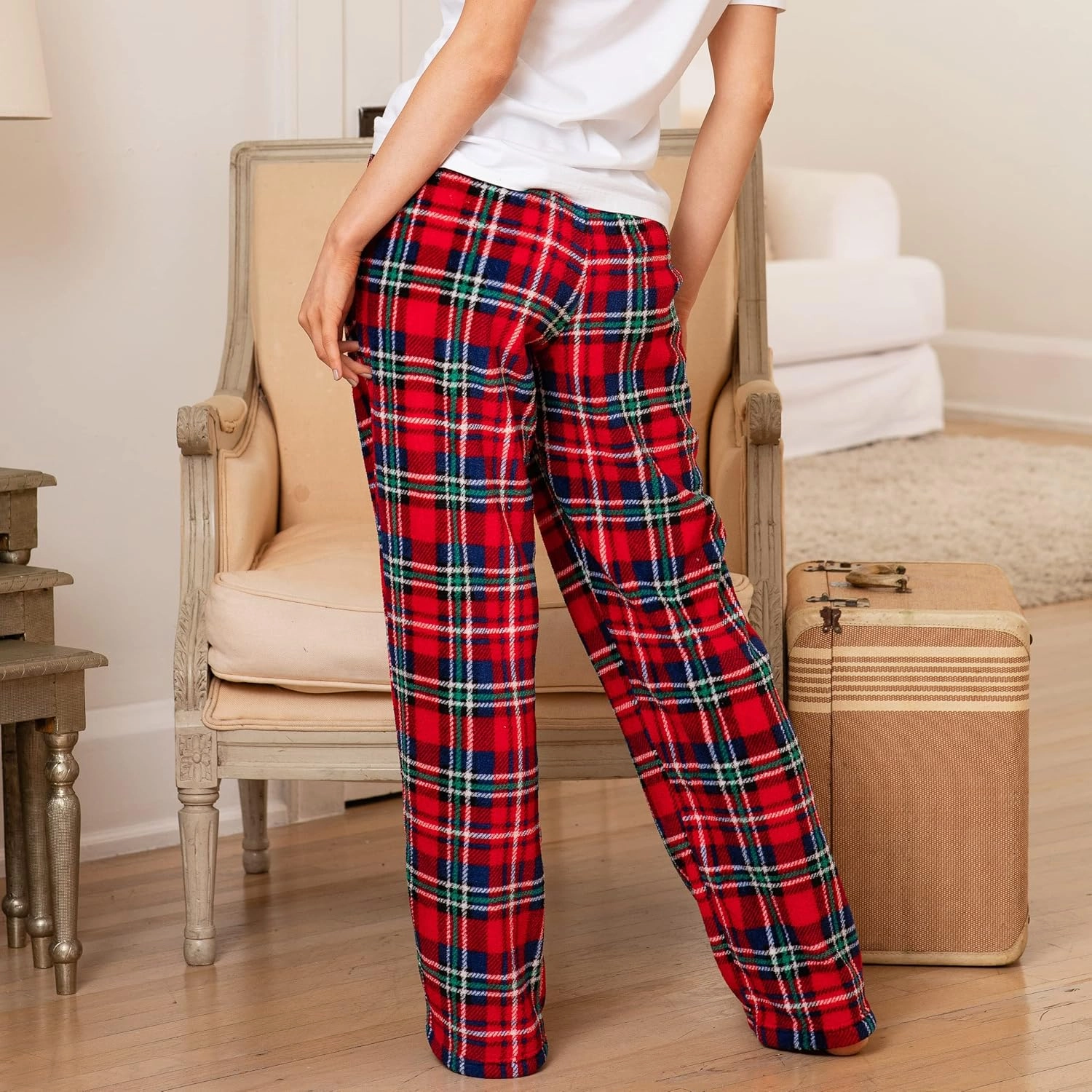 Alexander Del Rossa Women's Soft Warm Fleece Pajama Pants, Long Lounge Bottoms