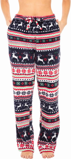 Alexander Del Rossa Women's Soft Warm Fleece Pajama Pants, Long Lounge Bottoms