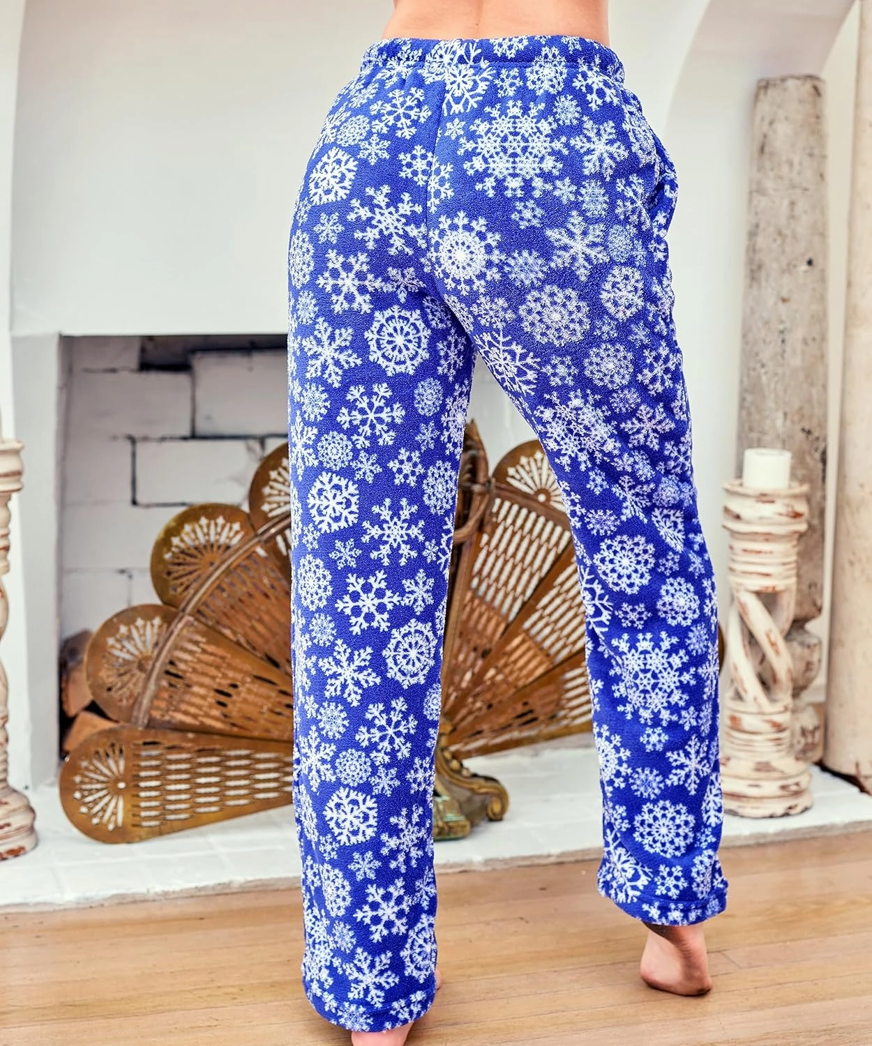 Alexander Del Rossa Women's Soft Warm Fleece Pajama Pants, Long Lounge Bottoms