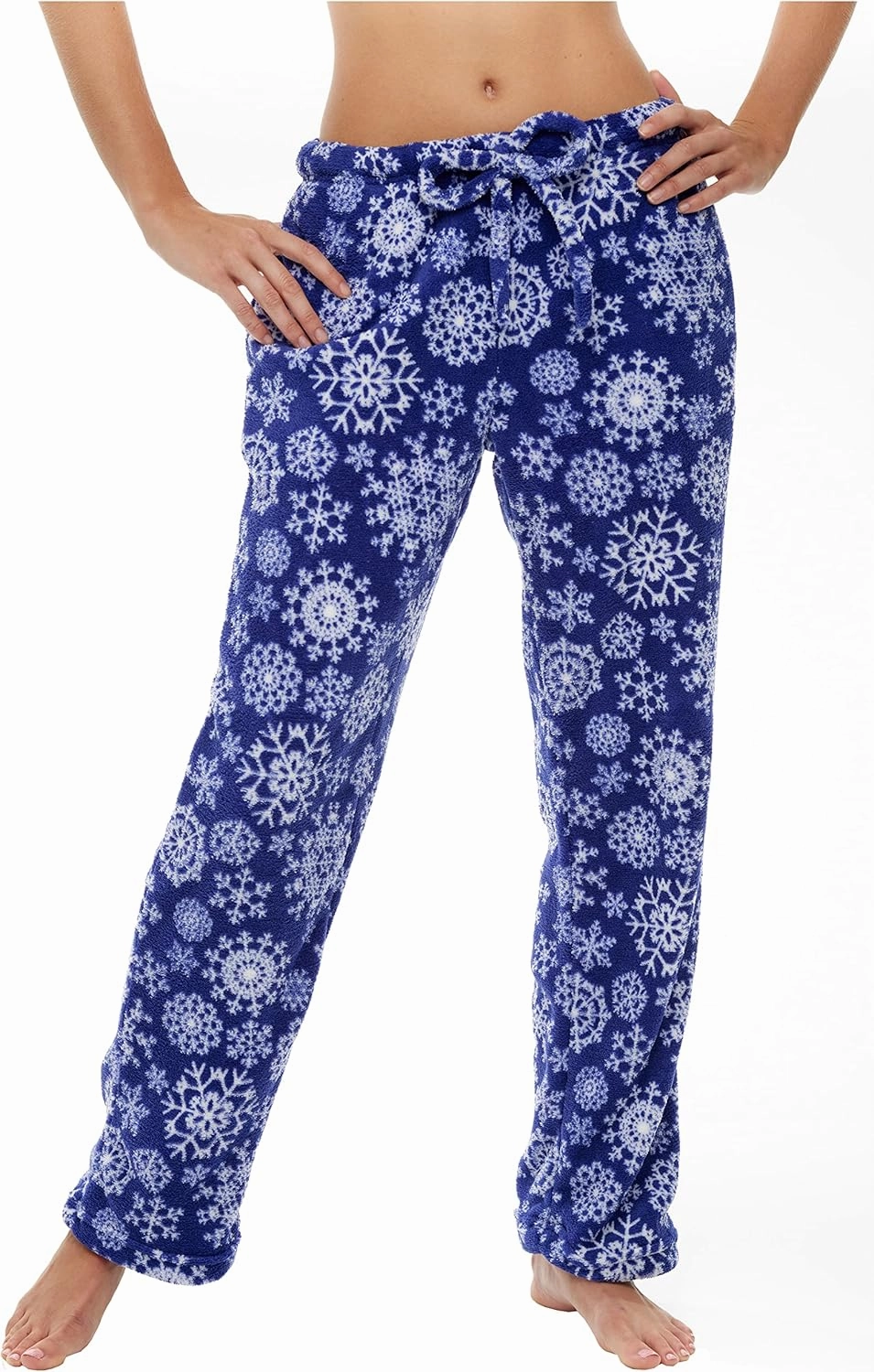 Alexander Del Rossa Women's Soft Warm Fleece Pajama Pants, Long Lounge Bottoms