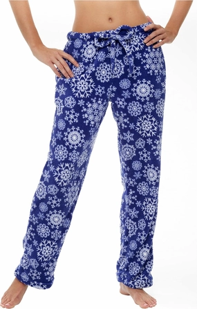 Alexander Del Rossa Women's Soft Warm Fleece Pajama Pants, Long Lounge Bottoms