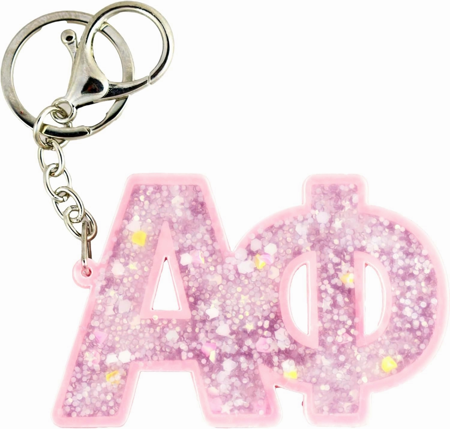 Alpha Phi Glitter Sorority Keychain