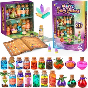 Alritz Fairy Potions Kit, Magic Mix Kit 20 Bottles, Christmas Gifts Decorations Ornaments Garden Crafts Birthday Gifts Toys for Girls and Boys 6 7 8 9 10 11 12 Years Old Families Party Indoor Outdoor