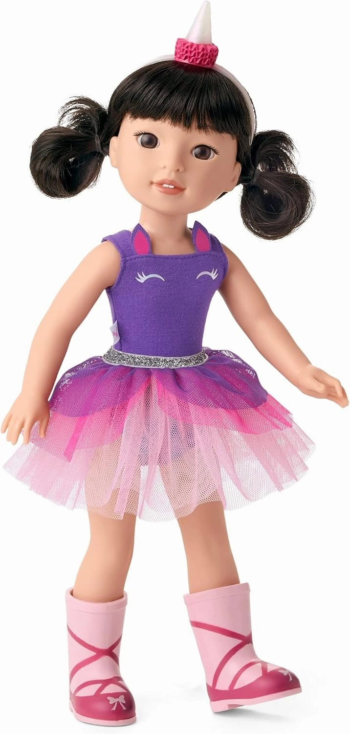 American Girl WellieWishers Emerson 14.5" Doll, Purple,silver