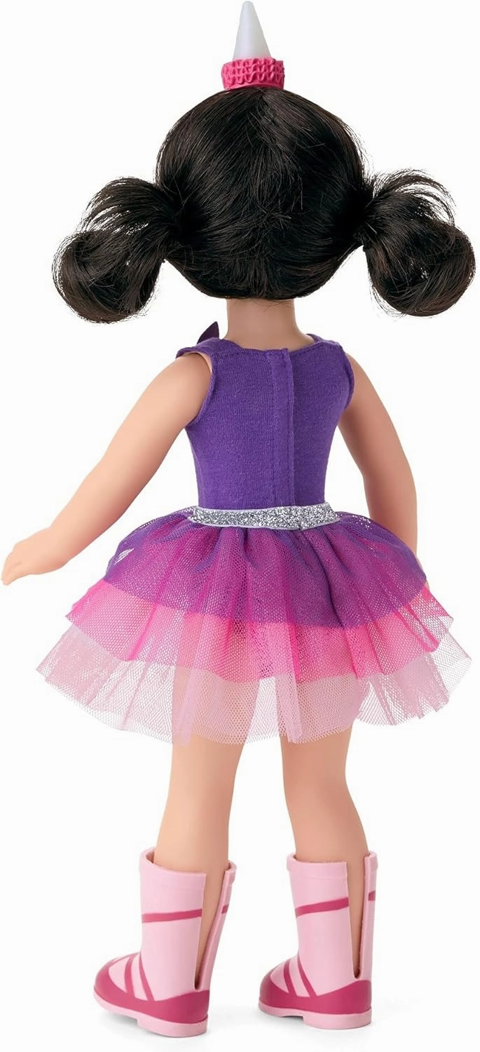 American Girl WellieWishers Emerson 14.5" Doll, Purple,silver