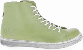 Andrea Conti Lace-Up Boots 0341500 High-Top Trainers Lace-Up Boots, Green, 8.5 Women