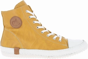 Andrea Conti Women's High Top Trainers, ochre, 6 Women