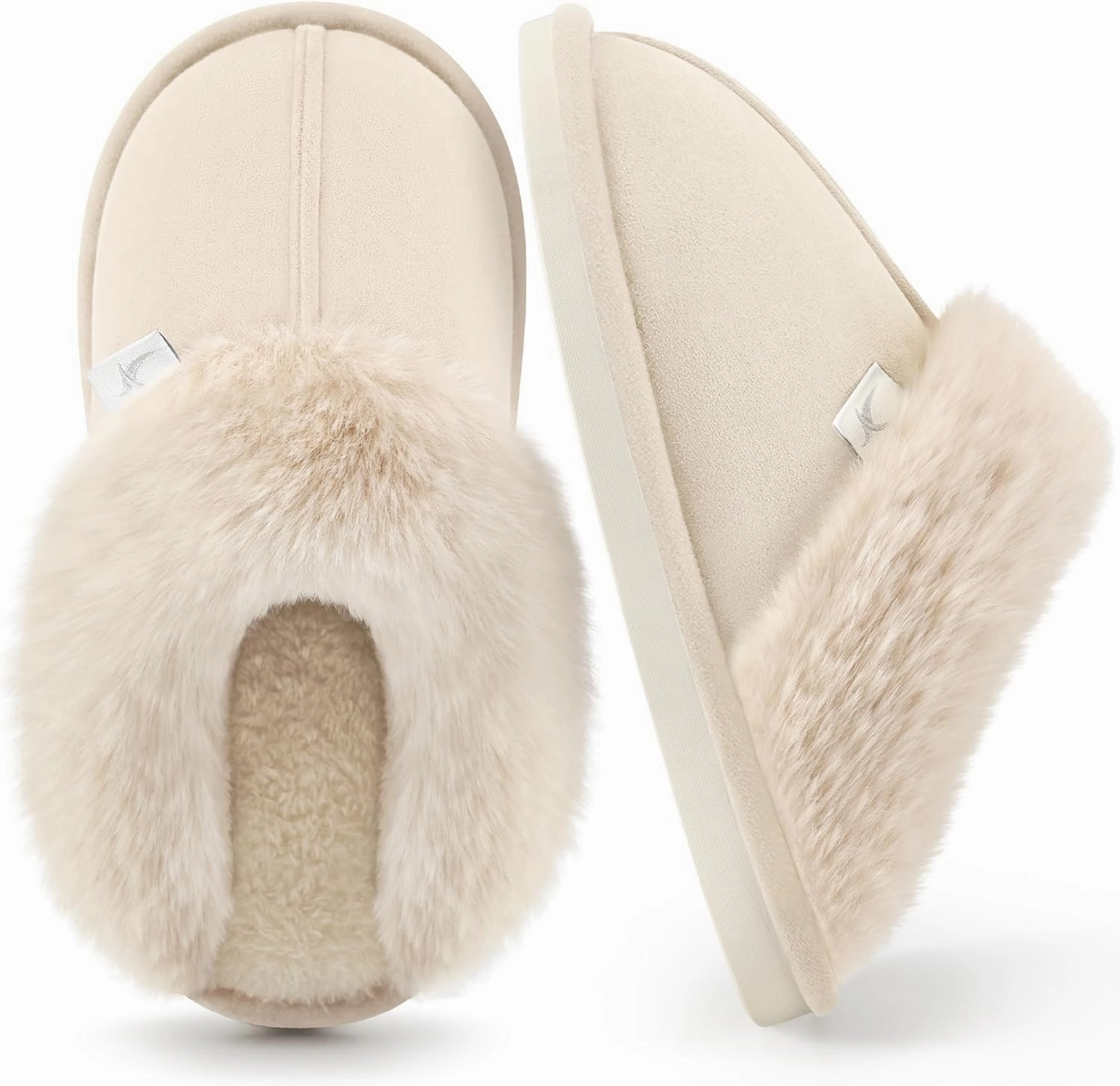 Aomigoct Slippers for Women House Shoes: Memory Foam Fuzzy Womens Slippers Indoor Outdoor Fluffy Bedroom Shoes Slip On