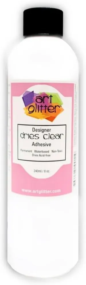 Art Institute Glitter Refill Bottle, 8 oz - Single Pack, 4336846143 Dries Clear Adhesive Glue 8 Ounce (Flat Cap) Re