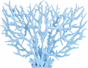 Artificial Plastic Aquarium Plants Coral Fish Tank Decorations in Various Sizes and Color(Blue-L)