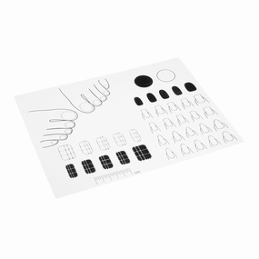 barenx Silicone Nail Art Mat Stamping Transfer Sheet Practice Mat - Translucent