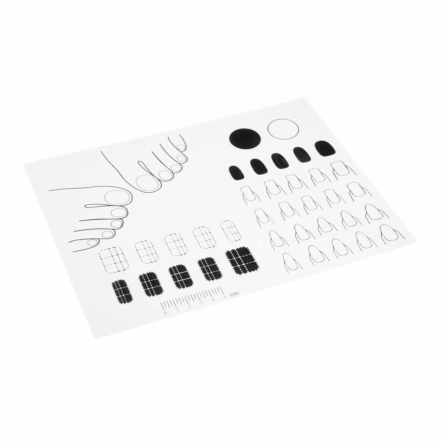 barenx Silicone Nail Art Mat Stamping Transfer Sheet Practice Mat - Translucent