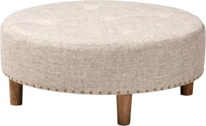 Baxton Studio Ottomans, One Size, Beige