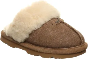 BEARPAW Loki Youth Hickory Caviar Size 2 | Youth 's Slippers | Youth 's Shoes | Comfortable & Light-Weight
