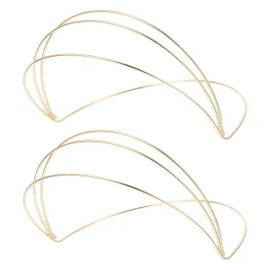 Beaupretty 2-Piece Multi-Layer Metal Headpiece Four-Layer Wedding Crown Bride Tiara Halloween Headband Hair Accessories for Women (Gold)