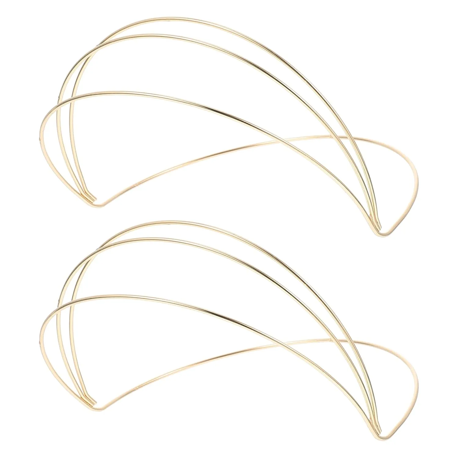 Beaupretty 2-Piece Multi-Layer Metal Headpiece Four-Layer Wedding Crown Bride Tiara Halloween Headband Hair Accessories for Women (Gold)